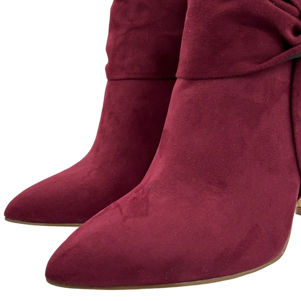 JustFab Karolina Faux‎ Suede Ankle Booties NWOT (9)